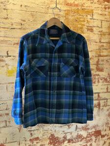 70s PENDLETON PLAID BOARD SHIRT ヴィンテージ ビンテージ ペンドルトン チェックシャツ ボードシャツ 開襟シャツ アメカジ 60s