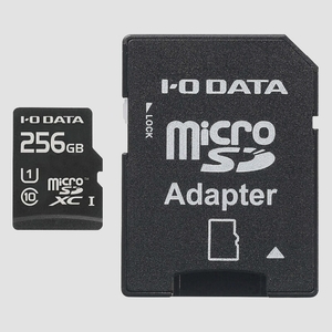 送料無料★アイ・オー・データ microSDカード 256GB UHS スピードクラス1対応 変換アダプター付