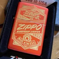ZIPPO USA ジッポーロゴ メタリックレッド レーザー彫刻 オイルライター
