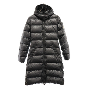 MONCLER モンクレール MOKACINE モカシン ベルト付き ロングダウンコート レディース ブラック