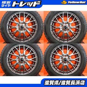 レガシィ BM系 BR系 冬タイヤ ヨコハマ アイスガードiG60 205/60R16 2021年製 Exceeder 16インチ 5H-100 中古 4本セット スタッドレス