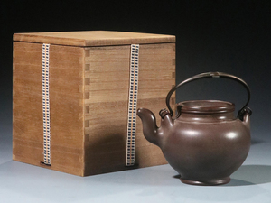  ▽鴻▽清・大亨製款・紫砂急須・素紋銅把紫砂茶壺 時代物 中国古美術 骨董品