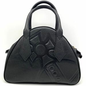 1円●高級品●Vivienne Westwood ヴィヴィアンウエストウッド デカオーブ ヤスミンバッグ ハンドバッグ レザー ブラック 黒 レディース