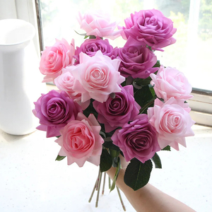 #1532#【MIX-1】造花 アーティフィシャルフラワー 人工バラの花束 15本 結婚式 誕生日 バレンタインデー ギフトに