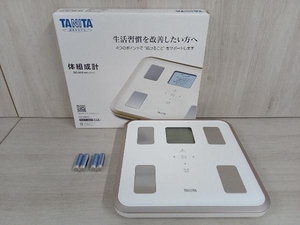 【美品】TANITA タニタ 体組成計 ホワイト 日本製 生活習慣改善 お試し用電池付 BC-810-WH