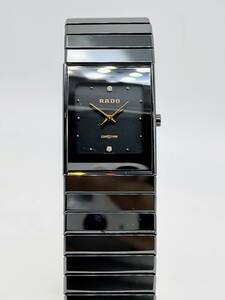 蘇や(HY616) 1円スタート！腕時計　ラドー　RADO　ダイヤスター　クォーツ　ブラック　稼動　中古品　コンパクトサイズ