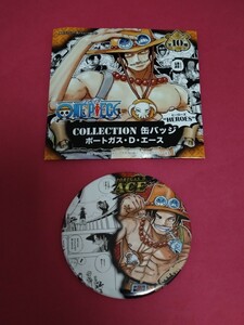 ONE PIECE ワンピース コレクション 缶バッジ ☆エース