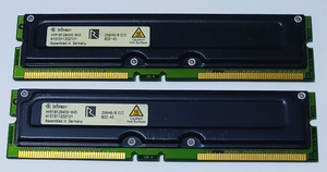 Infineon製 RIMM PC800-45 256MB ECC ×2枚 計512MB