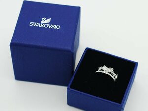 ■【YS-1】 Swarovski スワロフスキー ■ クリスタル リング 指輪 ■ 刻印52 サイズ11号 シルバー系 × クリア ■ 元箱 【同梱可能商品】C