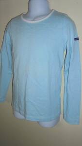 SAINT JAMES セントジェームス バスクシャツ XXS USA 30 ロングスリーブス ロンT 長袖 水色