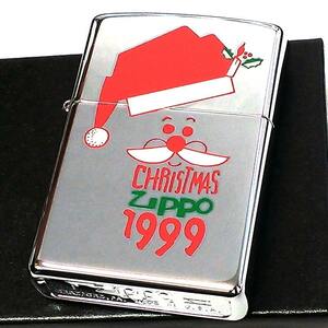 ZIPPO クリスマス 1点物 ジッポ ライター 1999年製 レア 絶版 ヴィンテージ Xmas サンタ シルバー ビンテージ 未使用品 珍しい かわいい