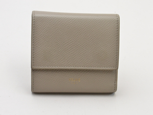 セリーヌ CELINE スモール トリフォールドウォレット グレインドカーフレザー 10B573BEL 10BL ぺブル レディース su_p e_u F-ST2118