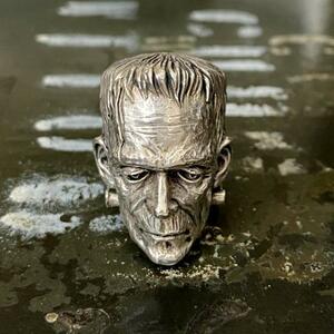 1998年製 JAP工房 UNIVERSAL STUDIOS MONSTERS フランケンシュタイン シルバー リング 21号相当 SILVER925 モンスター