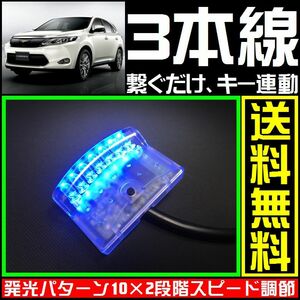 トヨタ ハリアーに■青,LEDスキャナー■3本線繋ぐだけ ダミー セキュリティー★バラッドのようにバイパーやクリフォードへも接続可能