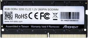 3200MHz 8GB MMOMENT DDR4 8GB 3200Mhz SODIMM ノートPC用メモリ (CL22/1.2V/