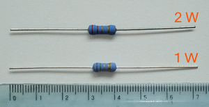 □電子工作に 1W,2W酸化金属皮膜抵抗器0.1～1MΩ■自由にバラ売□