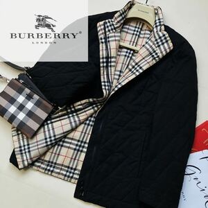 M20【お目立ちノバチェック】参考価格13万●BURBERRY LONDON●華やかなシルエット●キルティングジャケット　バーバリーコート レディース