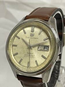 【54-19】1円〜【稼働ジャンク】SEIKO セイコー スポーツマチック 7606-7000 自動巻き デイデイト デラックス シルバー系 メンズ 同梱不可