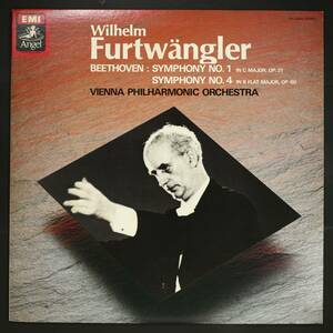 【日盤LP】フルトヴェングラー,WPh/ベートーヴェン:交響曲 第1,4番(並品,良盤,1952,Furtwangler)