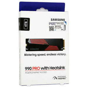 SAMSUNG製 SSD 990 PRO with Heatsink MZ-V9P4T0G-IT/EC 4TB [管理:1000027000]