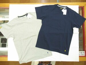 ポロ ラルフローレン 新品 メンズ リラックスフィット クルーネック 半袖Tシャツ RM8-V201 L グレーと紺の2枚セット★ネコポス可能★o069