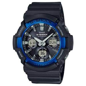 【新品未使用】G-SHOCK★ブルーベゼル★電波ソーラー★GAW-100B-1A2JF★国内正規品★新品★タグ付き★送料も安い