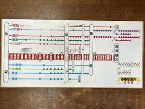 池袋線 路線図 1997年　放出品　列車内掲示用　路線図　鉄道部品　　180