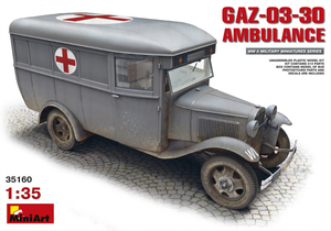 ■ MiniArt ミニアート 【希少】 1/35 GAZ-03-30 Ambulance 野戦救急車 w/ ドイツ空軍捕獲マーキング付き