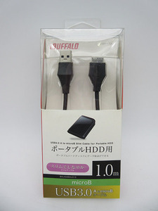 ★sm0349　未使用品　バッファロー　スリムケーブル　1m　BUFFALO　ポータブルHDD用　USB3.0 A to microB　BSUAMBSU310★