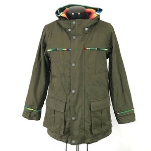 チチカカ/titicaca★カラフルフード/内側ボア/モッズコート【メンズM/カーキ/khaki】Coat/Jacket/Jumper◆BH492