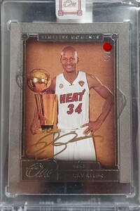 2020-21 Panini One and One Basketball Ray Allen Auto NBA 直筆サイン 未開封 真贋保証 Gold Ink Timeless Moments Heat