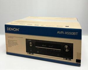 DK◆ 未使用品 Denon デノン AVR-X550BT AVレシーバー 2022年購入 5.2ch Dolby TrueHD/DTS:HD/Master Audio対応 エントリークラス ブラック