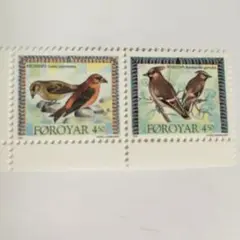 フェロー諸島  鳥の切手2種連刷 未使用 1996