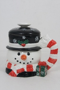 SnowMan キャラクター マグカップ 当時物 雪だるま スノーマン 食器 マグ 蓋付き ディスプレイ 雑貨
