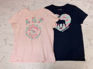 アバクロンビー＆フィッチ Abercrombie&Fitch アメカジ サーフ 半袖Tシャツ 2点セット キッズ 女の子 11/12 ピンク・黒