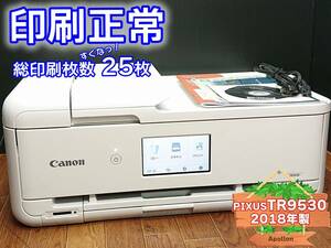 ☆印刷正常 美品☆ 1円スタ PIXUS TR9530 キャノン Canon インクジェット複合機 プリンター ホワイト / 2018年製 中古 (管：UWXVD)