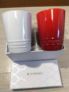 【F725】【未使用】 ル・クルーゼ LE CREUSET ペア ショート タンブラー 910378-00