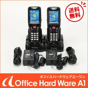 送料無料☆ 2台セット キーエンス BT-W250 ハンディターミナル 充電器付 高速オートフォーカス QRコード 【中古 バーコードリーダー】#I