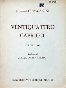 パガニーニ 24の奇想曲 (ヴァイオリン・ソロ) 輸入楽譜 Paganini 24 Capricci 洋書