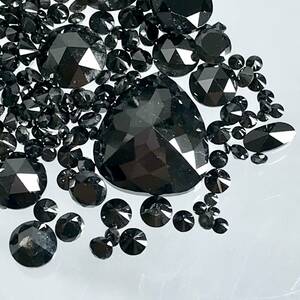 (天然ブラックダイヤモンドおまとめ10ct)m 約2g ルース 裸石 宝石 ジュエリー jewelry black diamond i