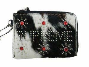 【未使用】シュプリーム HTC スタッズウォレット カウ 財布 ミニ財布 ブラック Supreme 袋付き[B128U145]