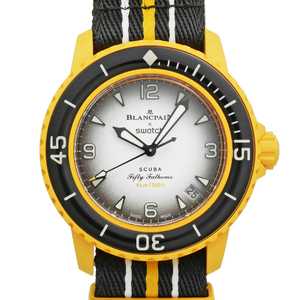 Blancpain X Swatch バイオセラミック スクーバ フィフティファゾムス パシフィック オーシャン Ref.SO35P100 未使用品 メンズ 腕時計