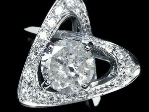 IKM11438SS【1円～】新品【RK宝石】《Diamond》上質ダイヤモンド 特大1.658ct!! 極上脇石ダイヤモンド Pt900 超高級リング ダイヤ