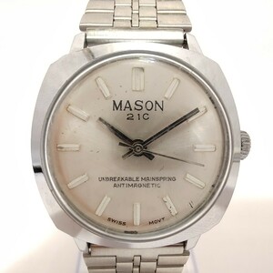 MASON メイソン 21C／UNBREAKABLE MAINSPRINGANTIMAGNETIC／swiss movt／稼働品☆１円～