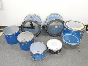 ☆Ludwig ラディッグ VISTALITE 2バス ドラムセット ブルー＆オリーブバッジ　☆中古☆