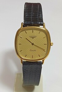 稼働品 ロンジン メンズ腕時計 ゴールド変わり文字盤 新品電池 LONGINES