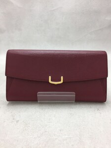 Cartier◆C de Cartier/ドゥカルティエ/長財布/レザー/RED/無地/赤/L3001512