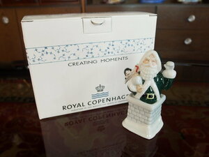 ROYAL COPENHAGEN ロイヤルコペンハーゲン【 サンタクロース チムニー 暖炉 グリーン サンタ フィギュリン 】緑 置物 人形