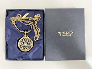 1円～☆【MIKIMOTO ミキモト ルーペネックレス ベビーパール】ペンダントルーペ/パール/アコヤ真珠/ゴールドカラー ☆