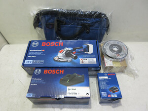 ▲▽1747　未使用　BOSCH　ボッシュ　コードレスディスクグラインダー　GWX18V-8型　セット品△▼